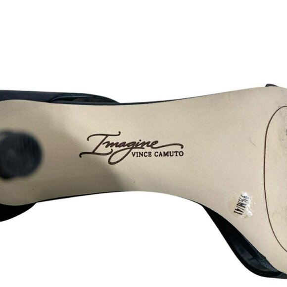 Imagine Vince Camuto Size 9.5 Heels Stiletto Strap Sexy Classy Black Open Toe - Picture 10 of 10
